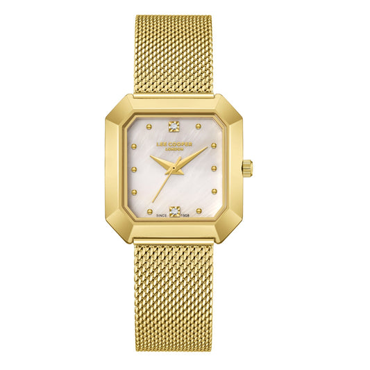 Lee Cooper, Men's, Analog Watch, Gold Dial, LE-LC08027.120