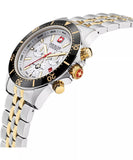Swiss Military Hanowa Men's Chronograph Watch Silver Dial with Two-Tone Stainless Steel Bracelet, SMWGI2100760