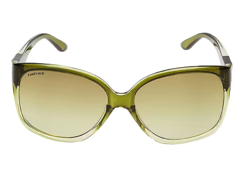 Fastrack Women's Sunglasses, Green Lens, UV protected, P244GR2F