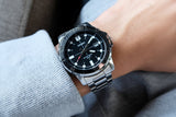 Casio Men's Watch Analog, Black Dial Silver Stainless Steel Strap, MTP-VD01D-1EVUDF