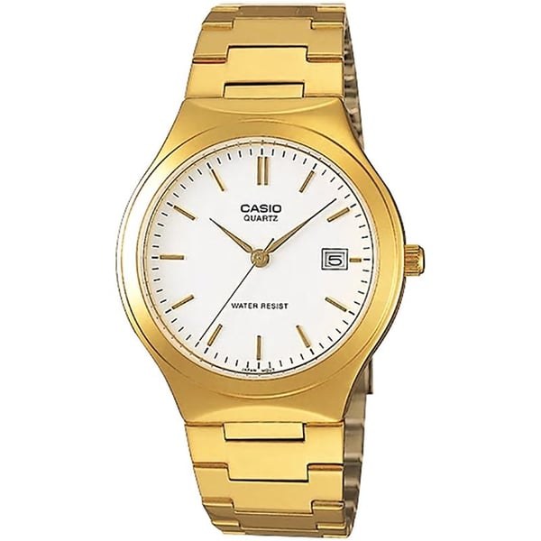 Casio Men's Watch Analog, White Dial Gold Stainless Steel Strap, MTP-1170N-7ARDF