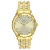 Titan Men's Watch Karishma Collection Analog, Gold Dial Gold Stainless Strap, 1648YM02