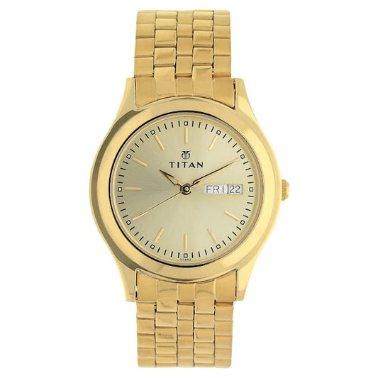 Titan, Men, Analog, Watch, Champagne Dial, 1648YM05