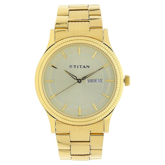 Titan, Men, Analog, Watch, Champagne Dial, 1650YM06