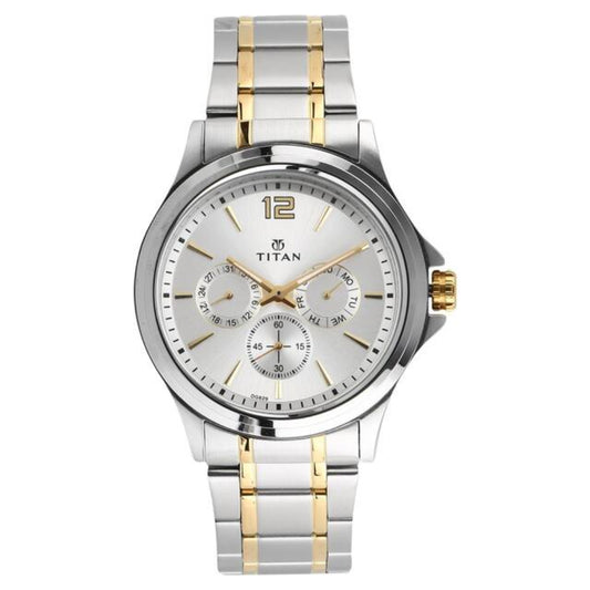 Titan, Men, Analog, Watch, Silver Dial, Stainless steel Strap, 1698BM01