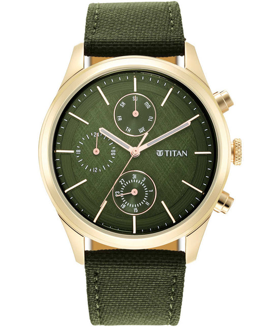 Titan, Men, Analog, Watch, Green Dial, 1805WP01