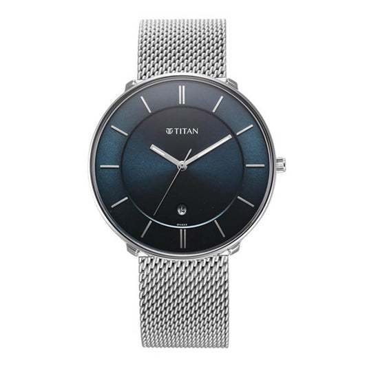 Titan, Men, Analog, Watch, Blue Dial, Stainless steel Strap, 1849SM02