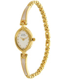 Titan Women's Watch Raga Collection Analog, White Dial Gold Stainless Strap, 2370YM11