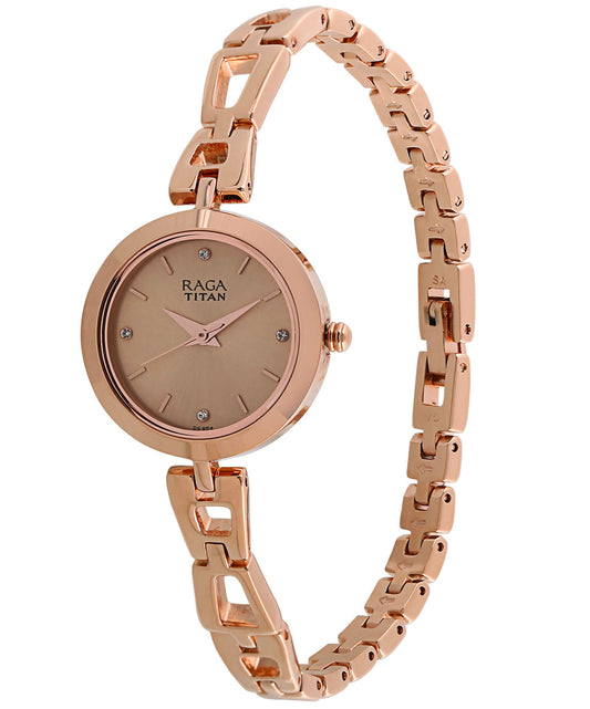 Titan, Women, Analog, Watch, Gold Dial, 2540WM06