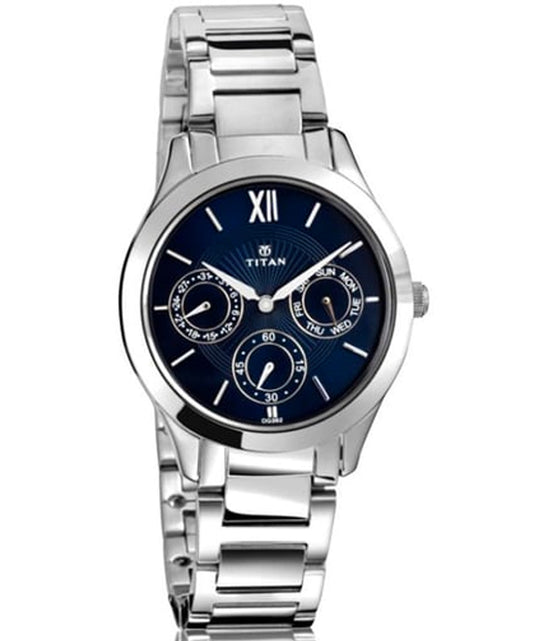 Titan, Women, Analog, Watch, Blue Dial, 2570SM01