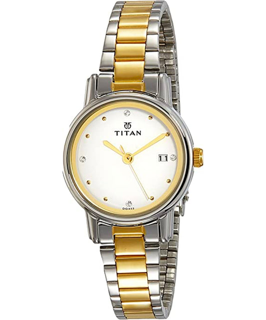 Titan, Women, Analog, Watch, White Dial, 2572BM01