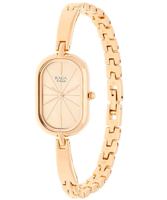Titan, Women, Analog, Watch, Gold Dial, 2577WM01