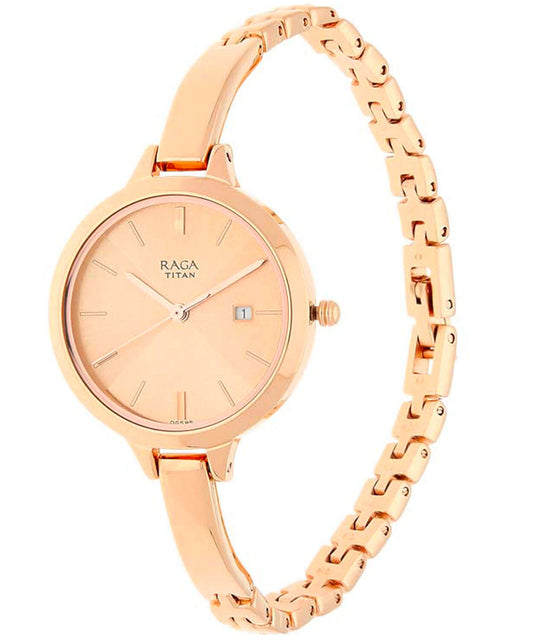 Titan, Women, Analog, Watch, Gold Dial, 2578WM01