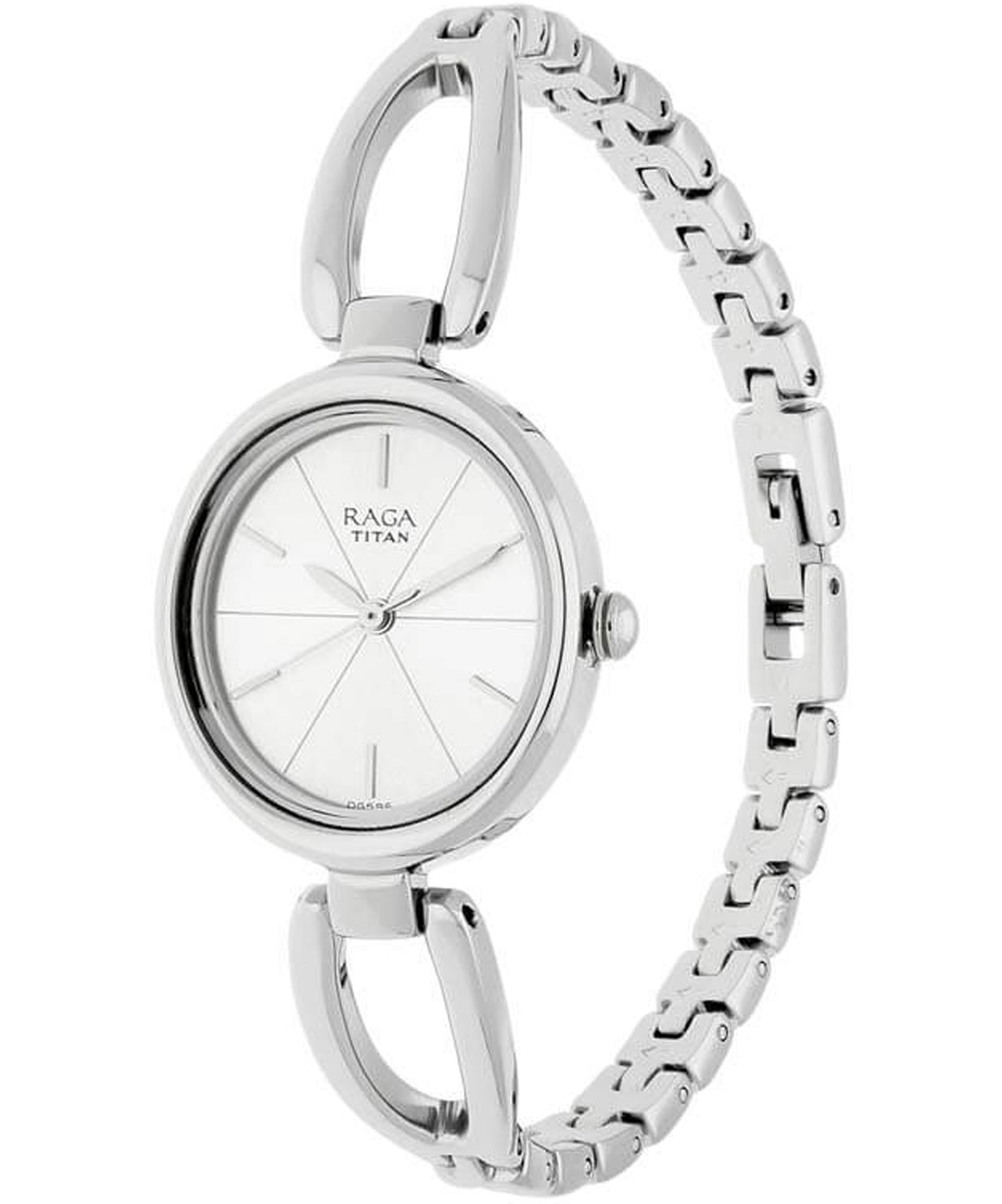 Titan Women's Watch Raga Collection Analog, Silver Dial Silver Stainless Strap, 2579SM01