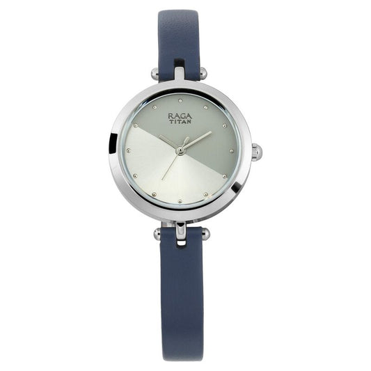 Titan, Women, Analog, Watch, Grey Dial, Leather Strap, 2606SL01