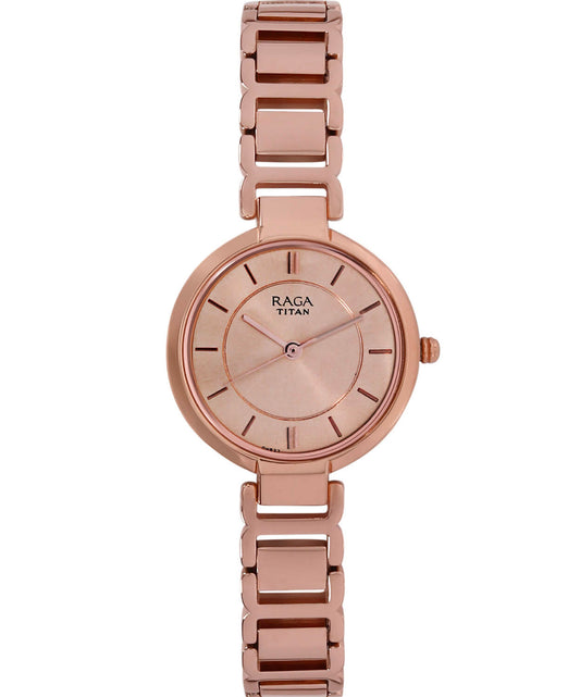 Titan, Women, Analog, Watch, Gold Dial, 2608WM01