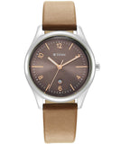 Titan Women's Watch Brown Dial Brown Leather Strap Watch, 2639SL12