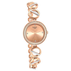 Titan Raga Viva Analog Women's Watch, Rose Gold Dial With Metal Strap, 2643KM01