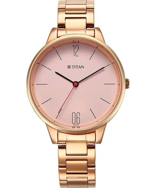 Titan, Women, Analog, Watch, Gold Dial, Stainless steel Strap, 2648WM04