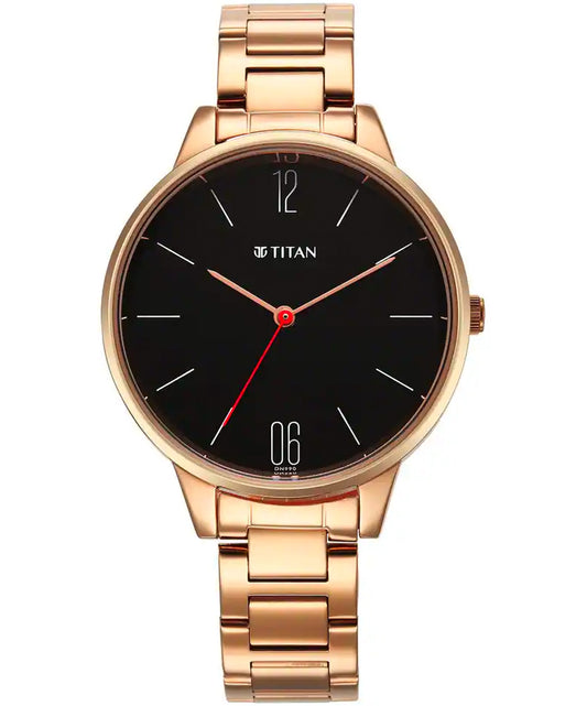 Titan, Women, Analog, Watch, Black Dial, Stainless steel Strap, 2648WM05