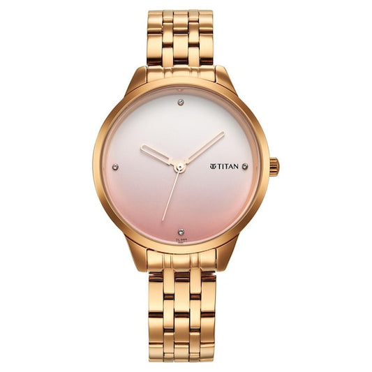 Titan, Women, Analog, Watch, Purple Dial, Stainless steel Strap, 2664WM04