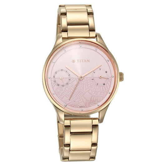 Titan, Women, Analog, Watch, Pink Dial, Stainless steel Strap, 2670WM06
