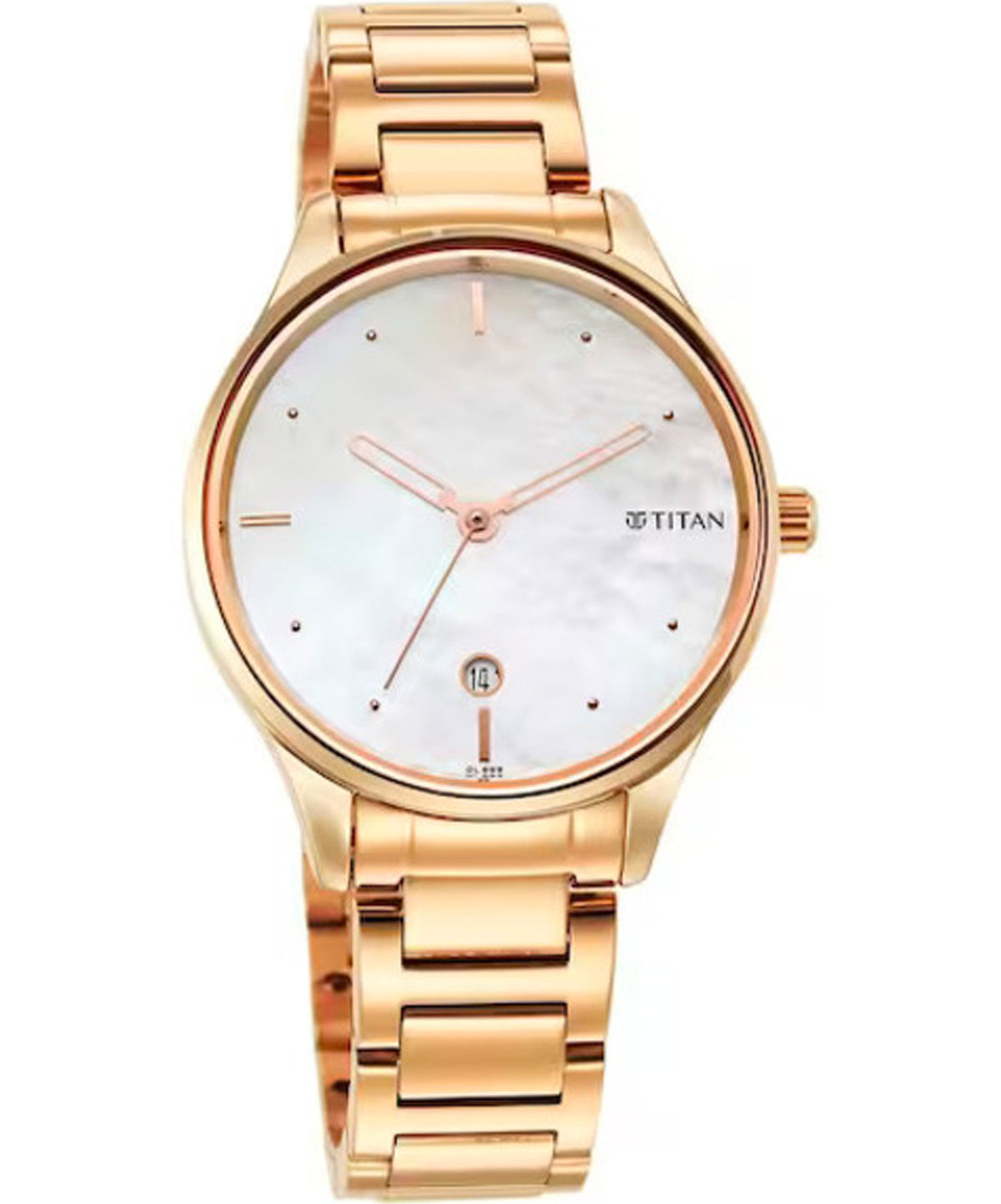 Titan Women's Watch Pastel Dreams Collection, Mother Of Pearl Dial Rose Gold Metal Strap, 2670WM08