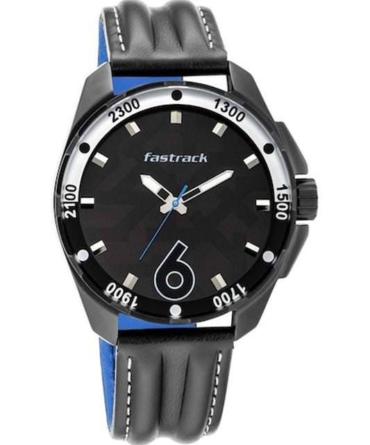 Fastrack, Men's, Analog Watch, Black Dial, with Leather Band, FA-3084NL05