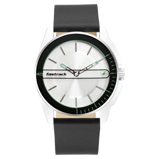 Fastrack, Men's, Analog Watch, Silver Dial, with Leather Band, FA-3089SL15
