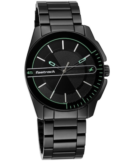 Fastrack, Men's, Analog Watch, Black Dial, with Stainless Steel Band, FA-3089NM03