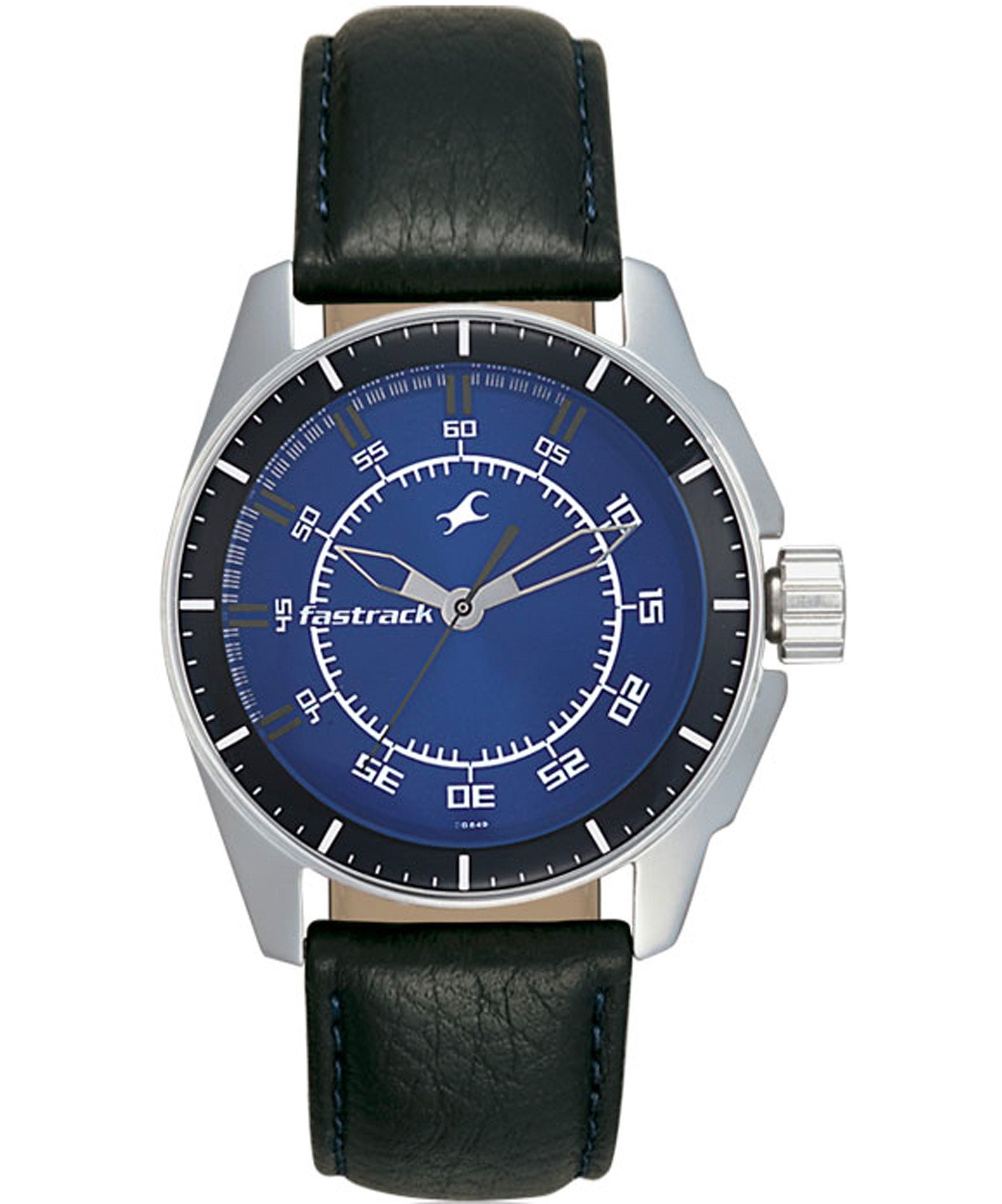 3089sl01 Fastrack Quartz Analog Men's Purple Dial Leather Strap Watch, 3089SL01 ...