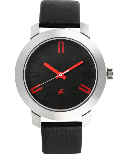 Fastrack, Men's, Analog Watch, Black Dial, with Leather Band, FA-3120SL02