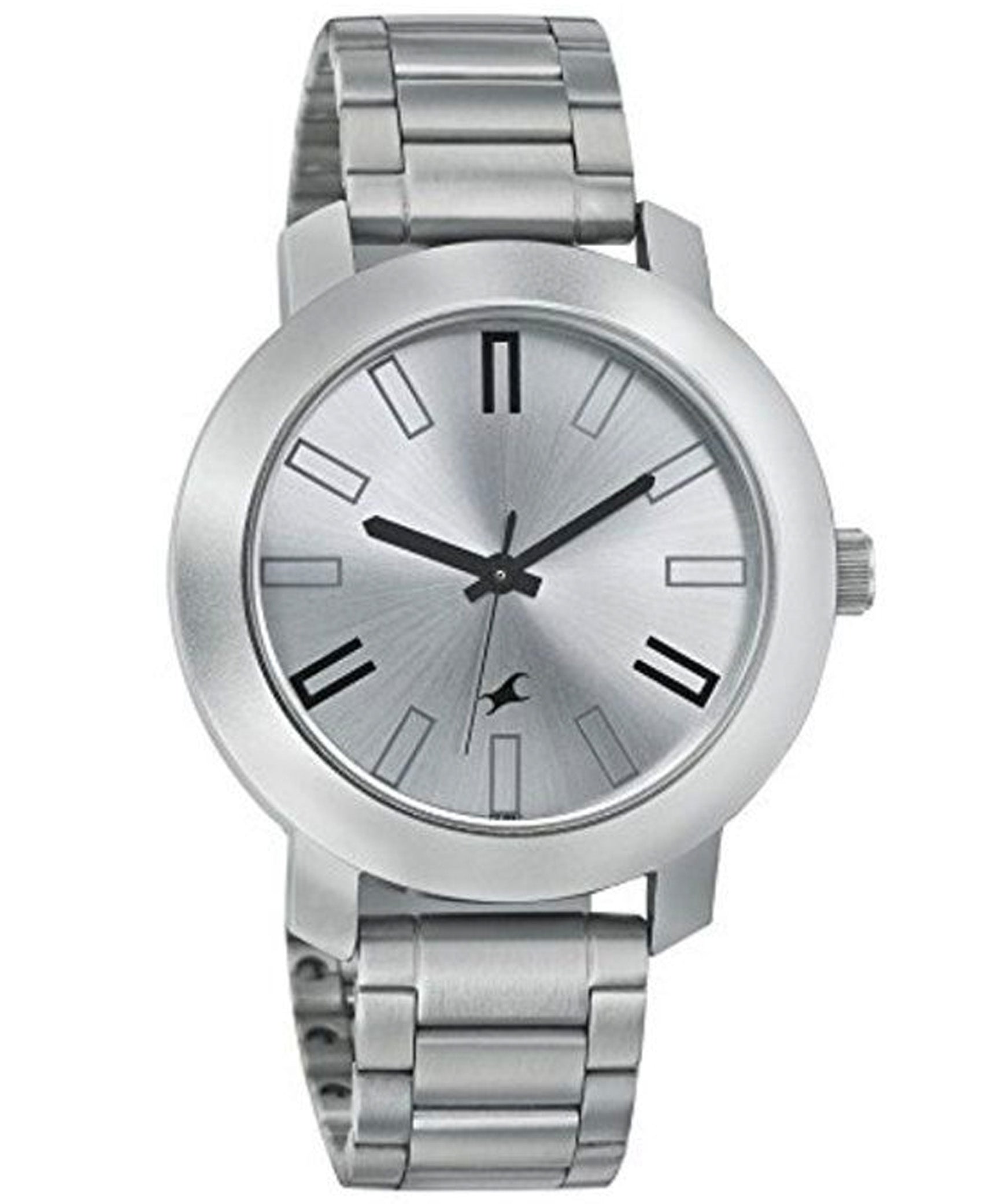 Fastrack, 3120SM01, Men's Analog Watch, Silver Dial & Silver Stainless Steel Strap