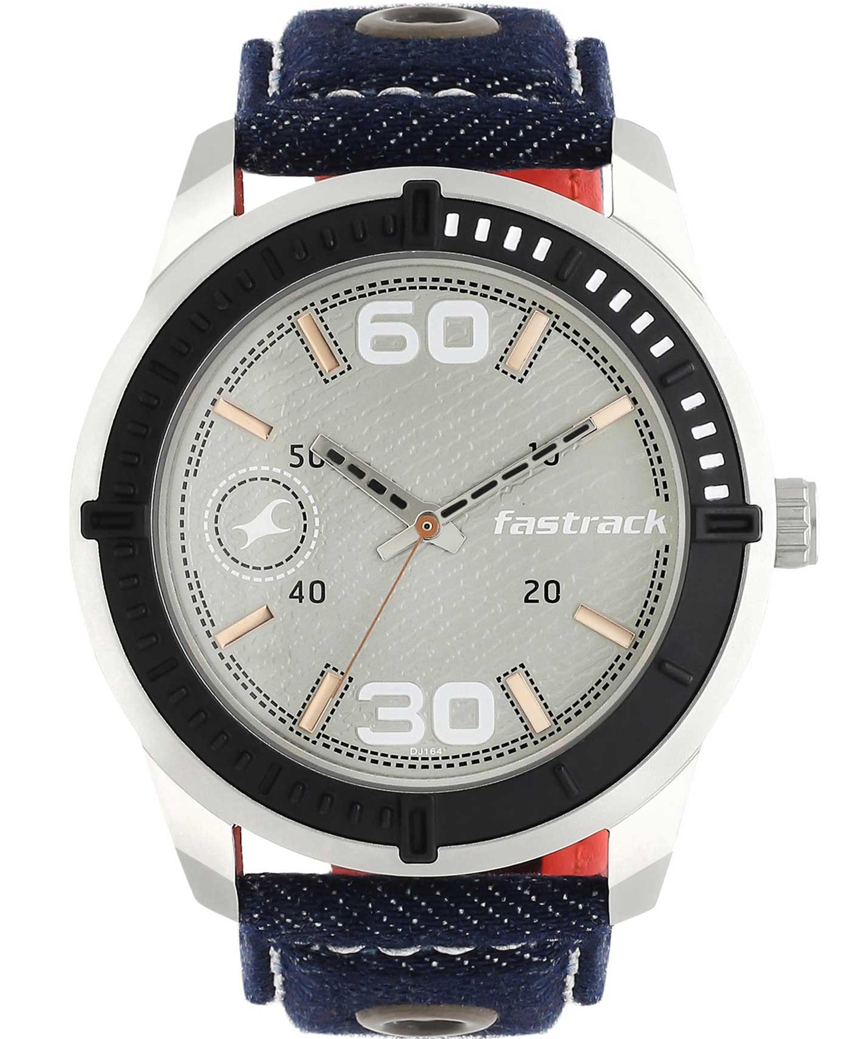 Fastrack Denim Quartz Analog Men's Watch, Blue Dial Denim Strap, 3189KL02