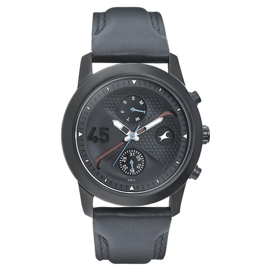 Fastrack, Men's, Analog Watch, Black Dial, with Leather Band, FA-3216NL01