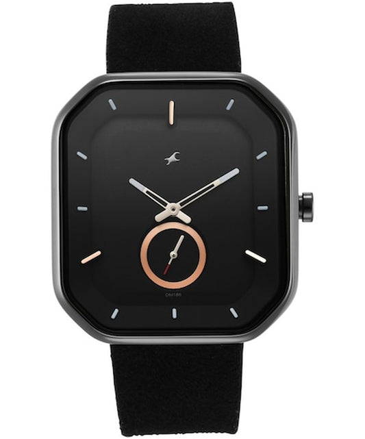 Fastrack, Men's, Analog Watch, Black Dial, with Leather Band, FA-3272NL01