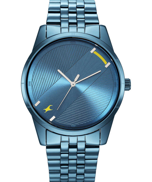 Fastrack, Men's, Analog Watch, Blue Dial, with Stainless Steel Band, FA-3277QM01