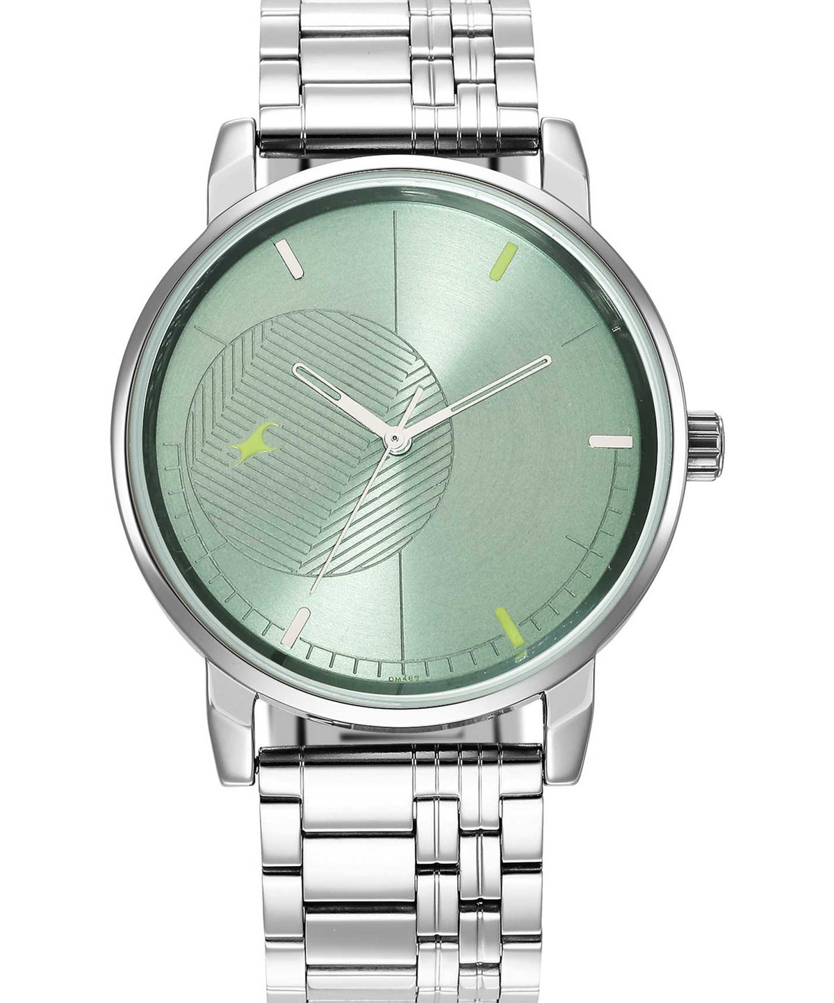 Fastrack, Men's Watch Stunners Collection, Green Dial Silver Metal Strap, 3278SM01