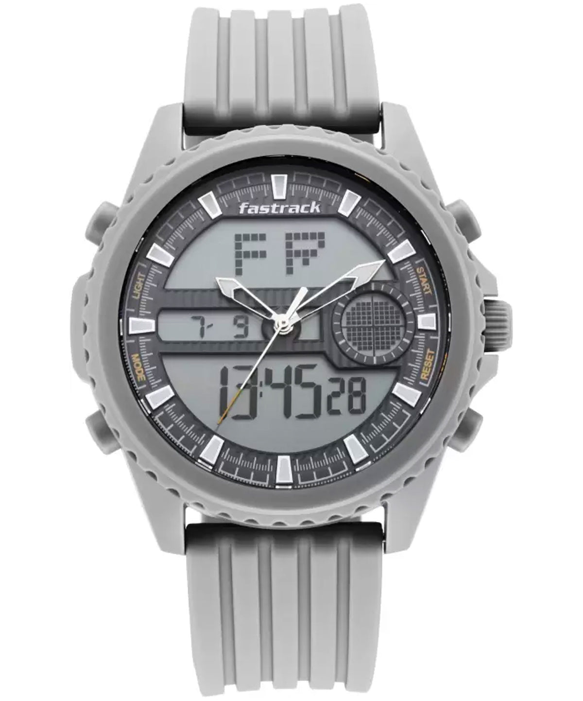 Fastrack Men's Streetwear Collection Analog Watch, Grey Dial & Grey Plastic Strap, 38064PP02