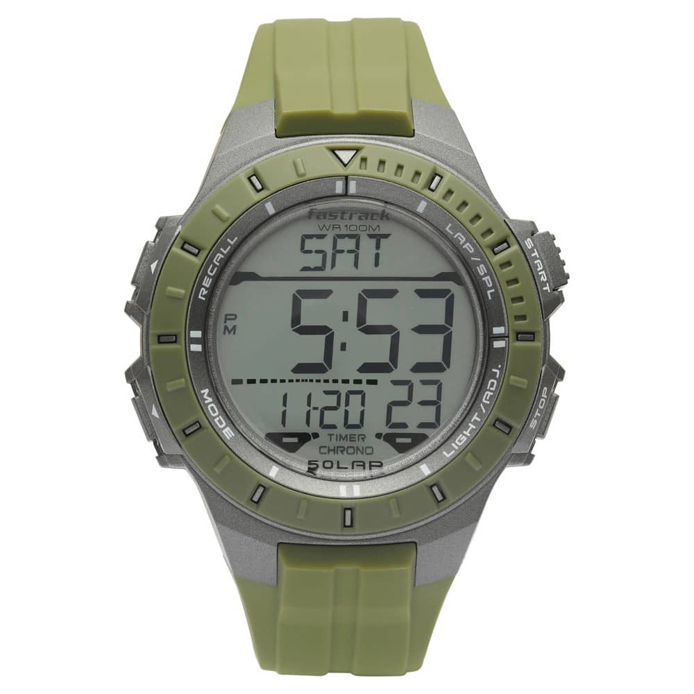 Fastrack Streetwear Digitalna Men's Watch, NA Dial PU Strap, 38067PP04