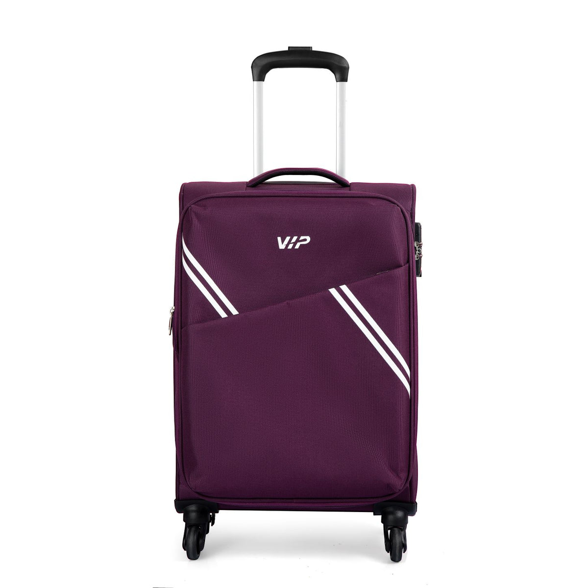 VIP Verona 69cm,4 Wheel Expandable Medium Soft Trolley,Purple, VERONA69PR