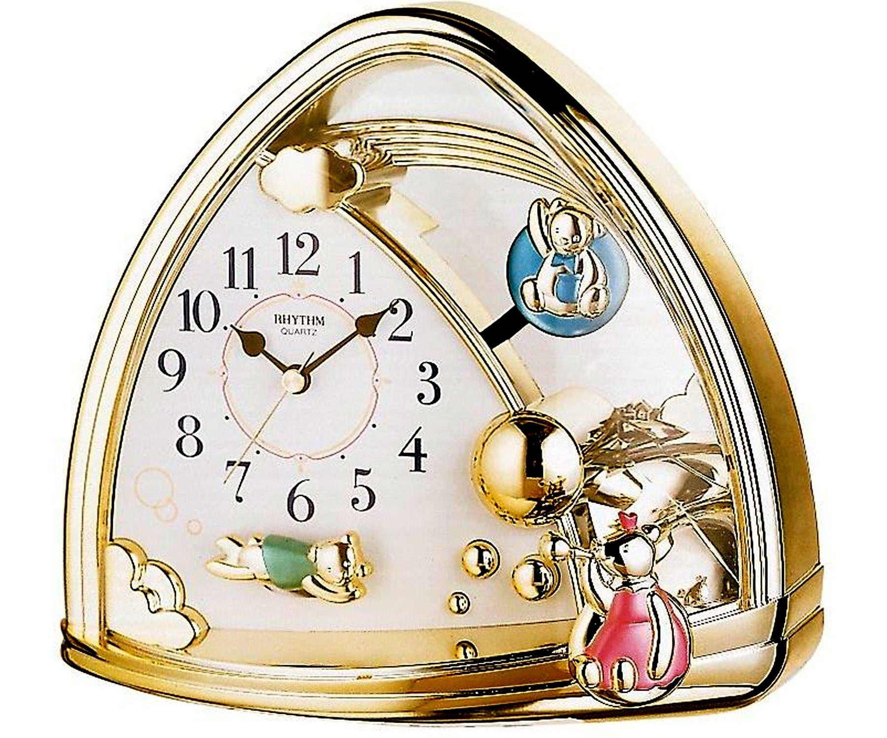 Rhythm, Sweet Bears Table Clock, 4SG762WR18