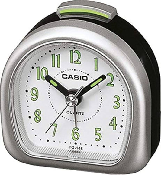 Casio Clock CS-TQ-148-8DF silver dial clock