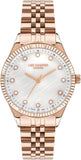 Lee Cooper  Women's White Mother of Pearl Dial, Rose Gold Stainless Steel Strap Watch, LC07310.420