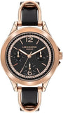 Lee Cooper  Women's Multi Function Black Dial Black Leather Strap Watch, LC07488.450