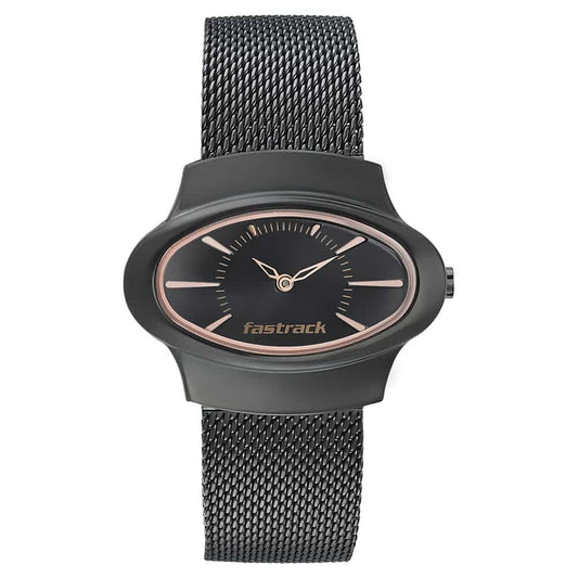 Fastrack, Men's, Analog Watch, Black Dial, with Stainless Steel Band, FA-6004NM01
