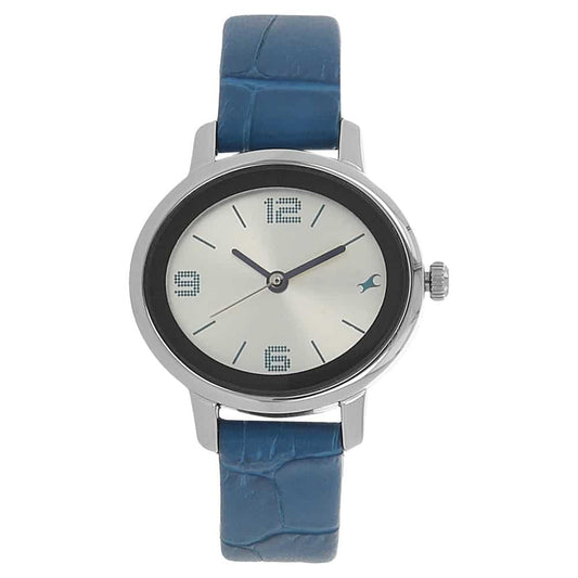 Fastrack, Men's, Analog Watch, Silver Dial, with Leather Band, FA-6107SL01