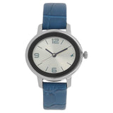 Fastrack Quartz Analog Women's Watch, Silver Dial Leather Strap, 6107SL01