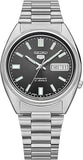 Seiko Men's Mechanical Watch Analog, Grey Dial Silver Stainless Band, SNXS79J