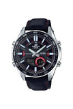 Edifice Men's Watch Analog & Digital Combo, Black Dial Black Leather Band, EFV-C100L-1AVDF